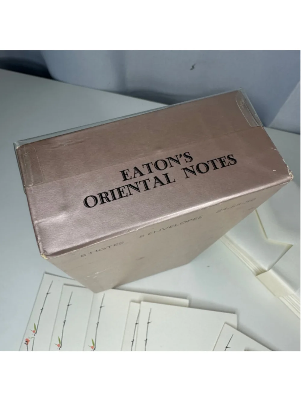 Vintage Eaton's Oriental Notes Stationery Card Envelope Set of 7 Japanese Birds